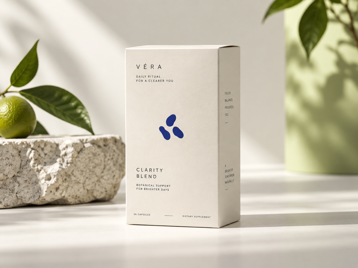 AI product photo example showing a text packaging box on a clean catalog background