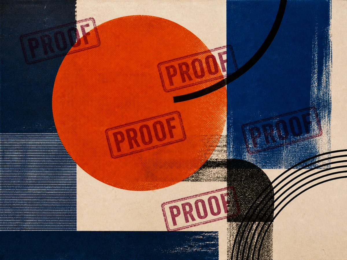 In-house campaign poster before removing repeated visible proof marks