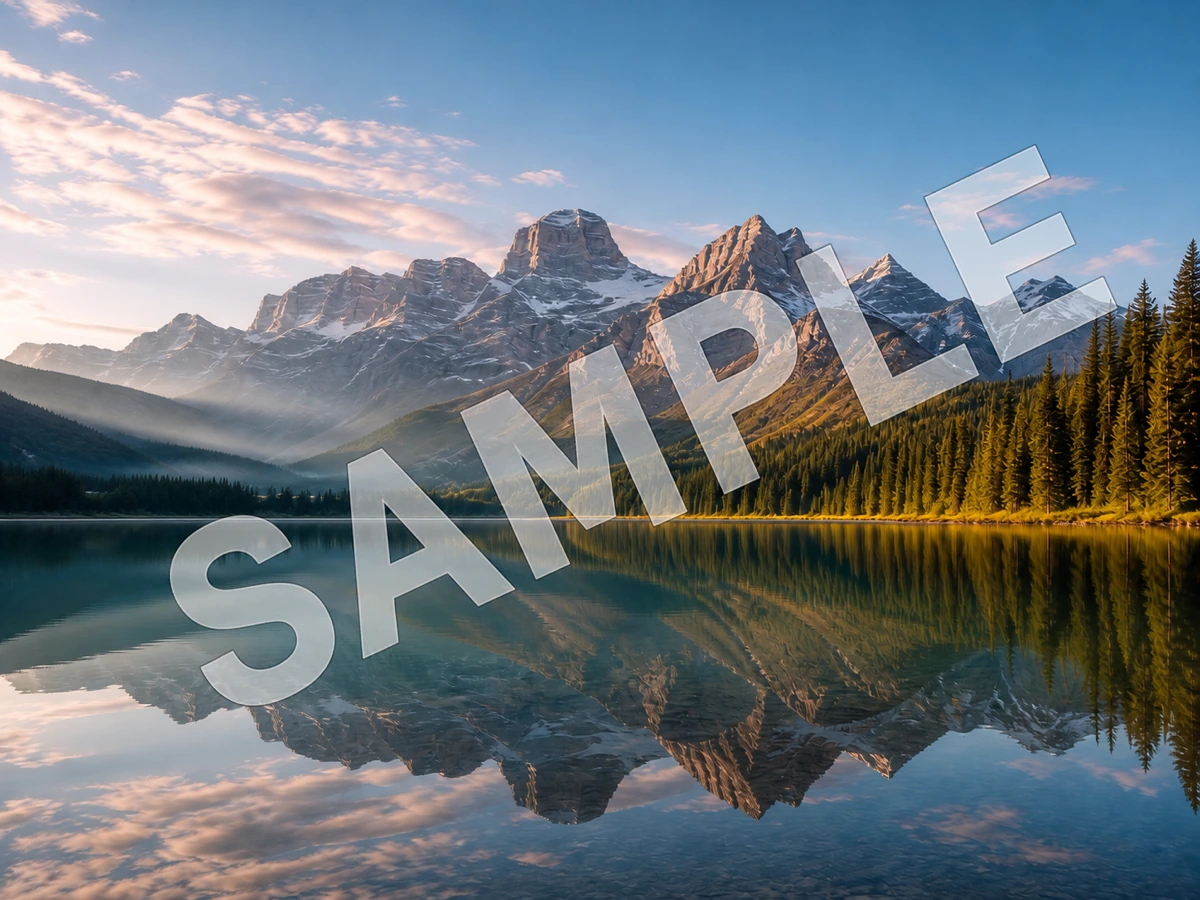 Licensed travel image before removing translucent text across the landscape