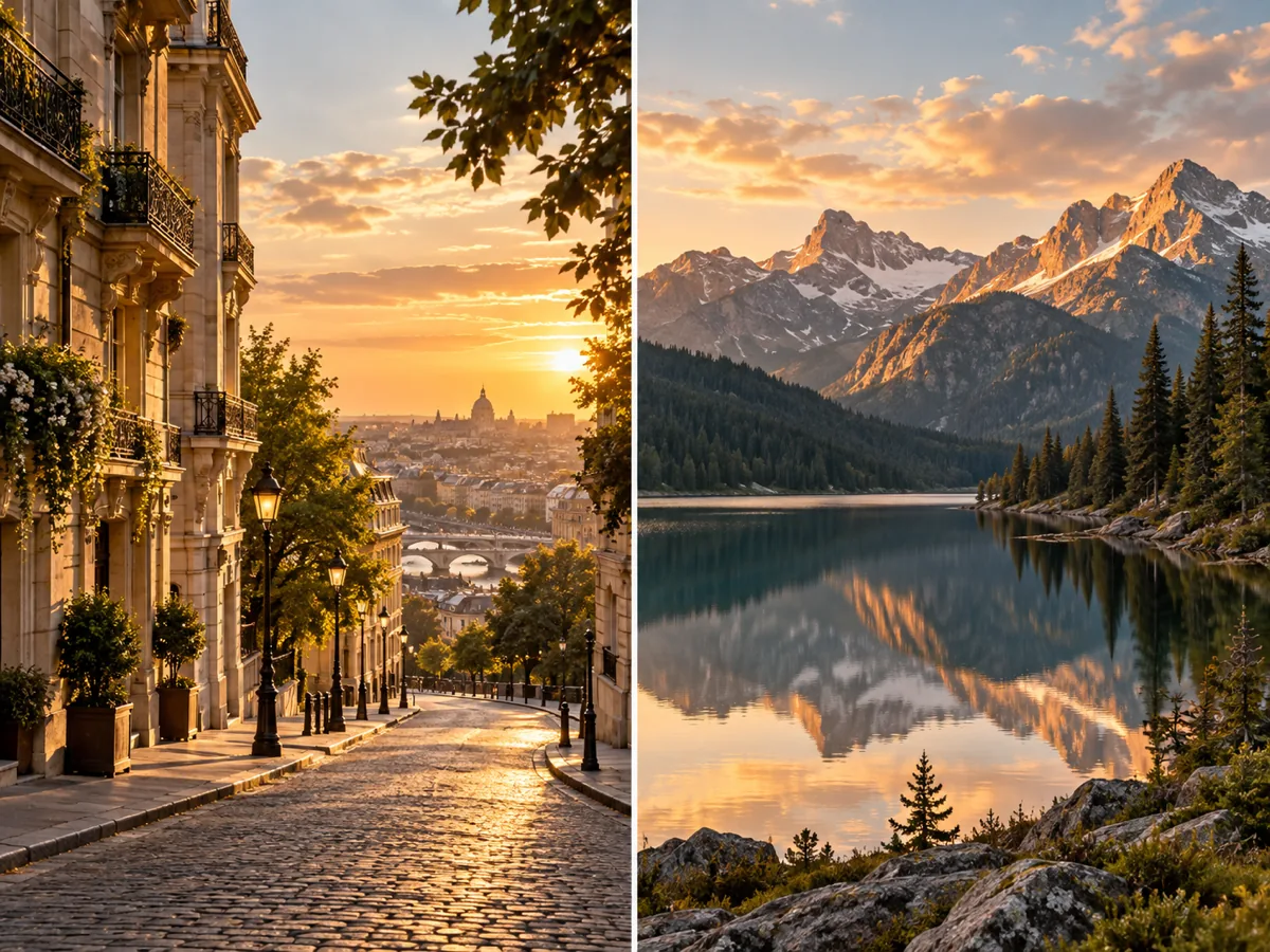 Side-by-side collage combining two photographs in one frame