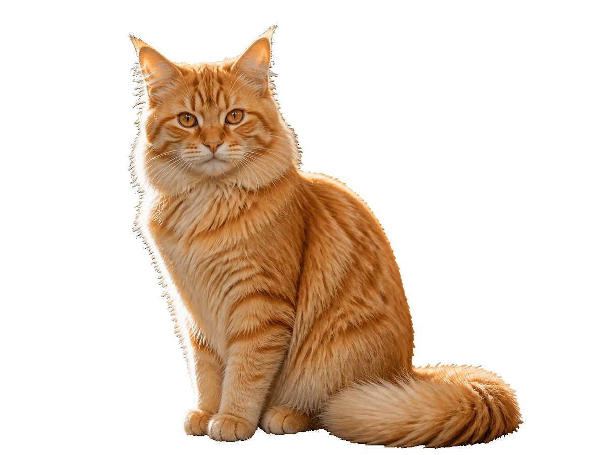 Pet fur preserved in a transparent background cutout