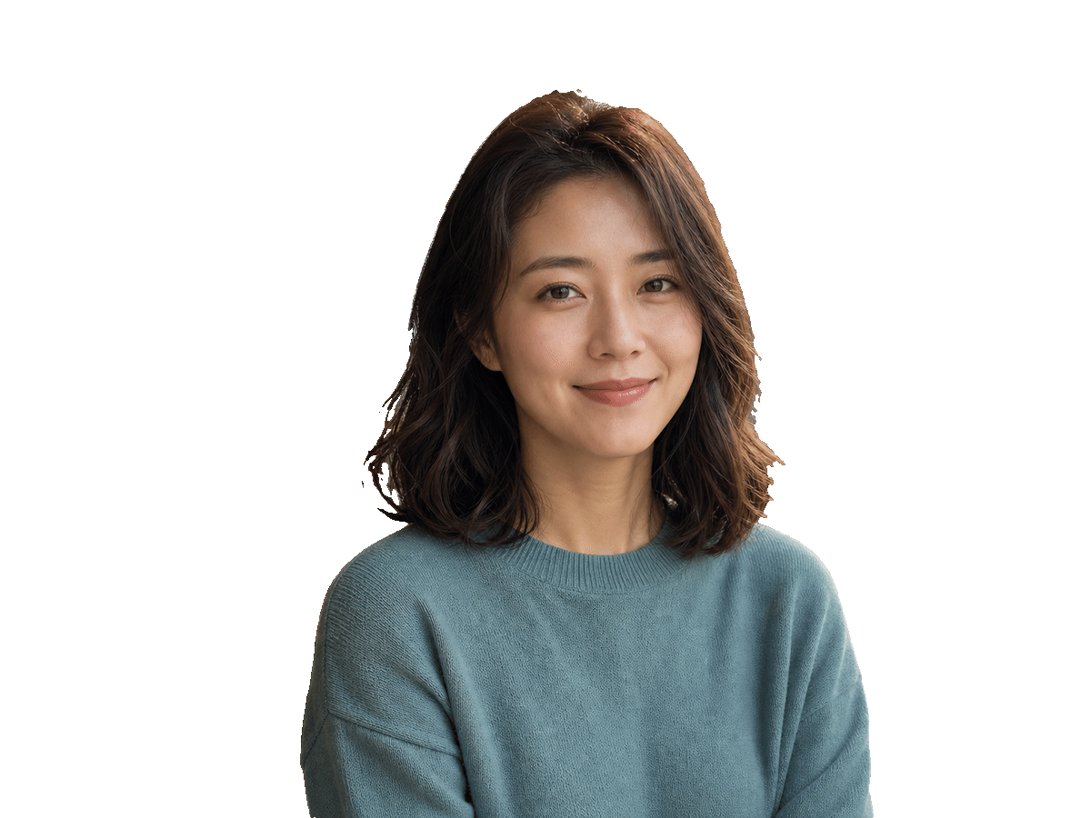 Portrait isolated on a transparent background after background removal