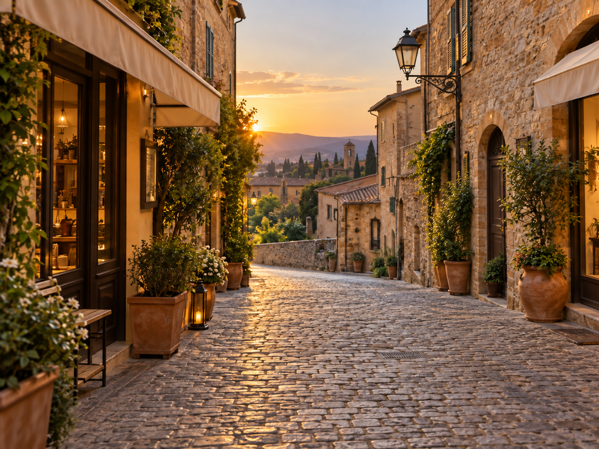 Street travel photograph after the photobomber is removed and the pavement rebuilt