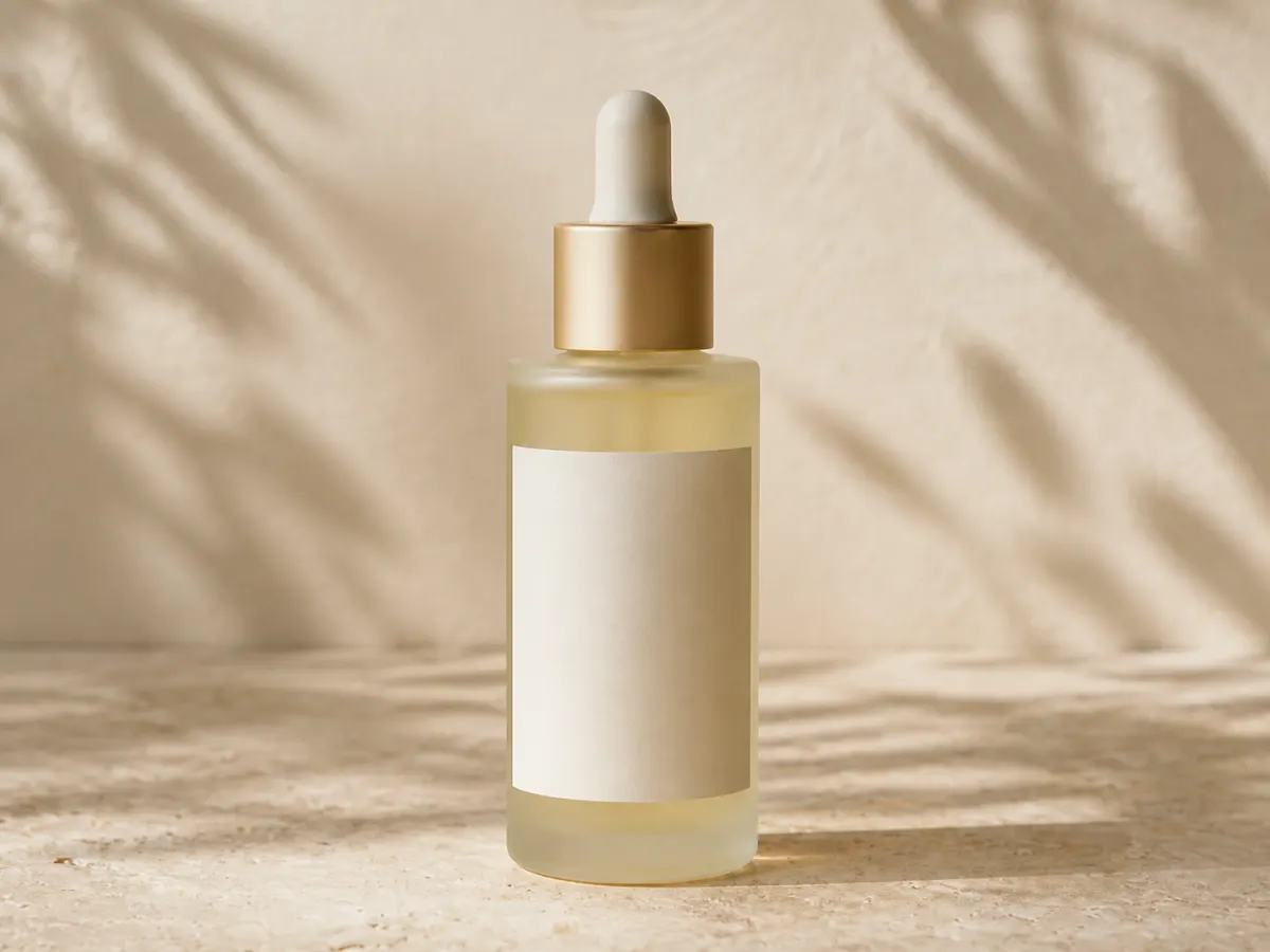Tight-frame skincare product concept paired with an ecommerce expansion demonstration
